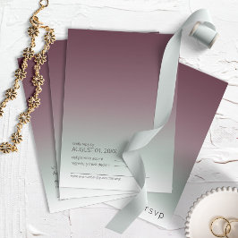 Mood Gradient Bröllop Burgundy Mist ID741 OSA Kort