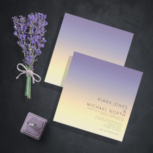Mood Gradient Bröllop Indigo Sunset ID741 Inbjudningar