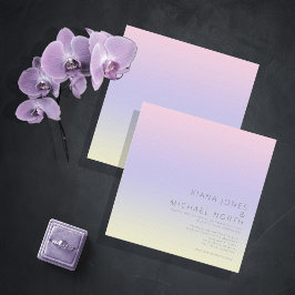 Mood Gradient Bröllop Pastel Dawn ID741 Inbjudningar