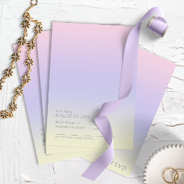 Mood Gradient Bröllop Pastel Dawn ID741 OSA Kort