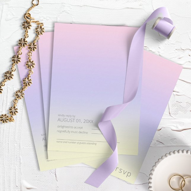 Mood Gradient Bröllop Pastel Dawn ID741 OSA Kort (Skapare uppladdad)
