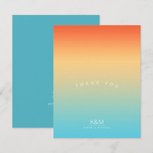Mood Gradient Bröllop Tack Tropisk Himmel ID741 Kort