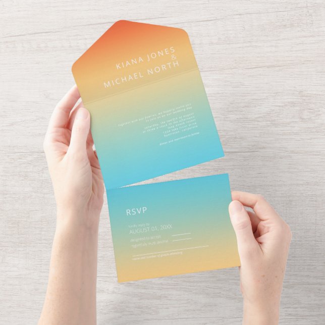 Mood Gradient Bröllop Tropical Himlar ID741 (Tearaway)
