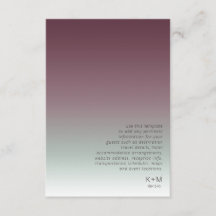 Mood Gradient Bröllopsdetaljer Burgundy Mist ID741