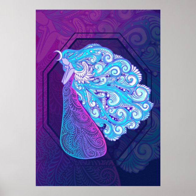 Mood maiden, andlig, newage, bohemian poster (Framsidan)