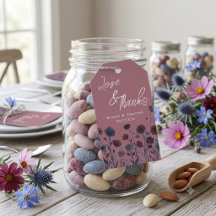 Mood Purple & Blue Blommig Bröllop Tack