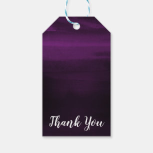 Mood Purple Plommon Modern Akvarell Chic Elegant Presentetikett