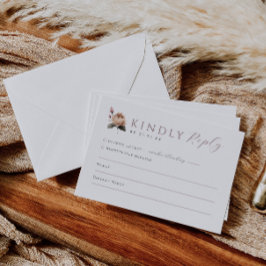 Mood Purple Rose Bröllopsinbjudan Svarskort OSA Kort