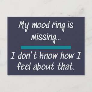 Mood Ring Feelings Funny Novelty Life Ord Vykort