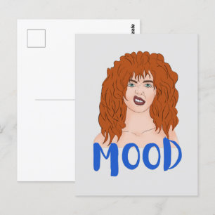 Mood. Röd flicka Vykort