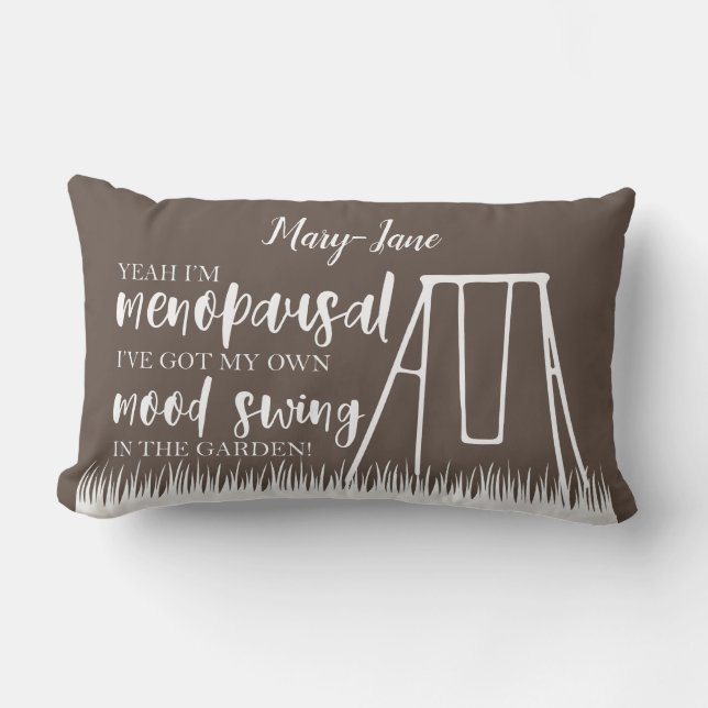 Mood Swing i min Garden Funny Menopause Quote Lumbarkudde (Framsida)