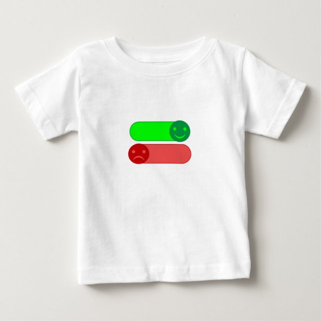 Mood Switch Emoji Baby T-Shirt (Framsida)