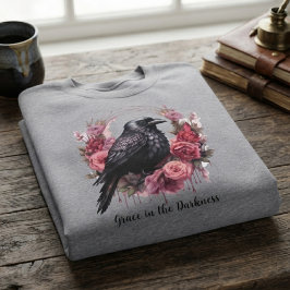 Moodfull Onyx Barock Ros Raven Skalär Gåva T Shirt