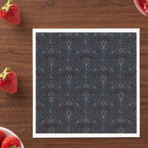 Moodfull Onyx Gotisk Damask Röd Ros