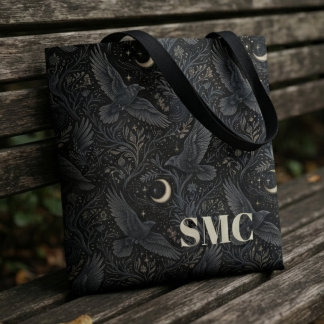 Moodfull Onyx Gotisk Monogram Kråka Tygkasse