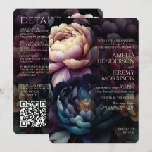 Moodfulla färgglada blommor med QR-kod