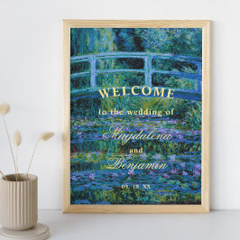 Moodfulla Juveltoner Monet Vattenliljor Bröllop Poster