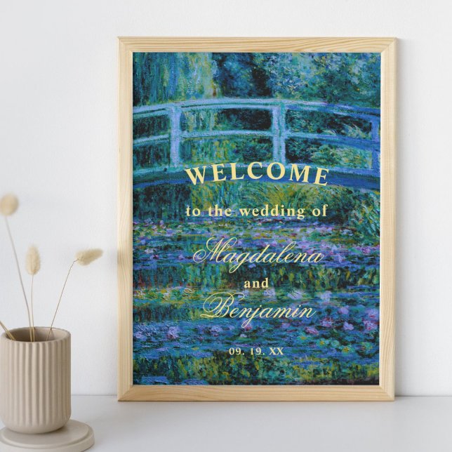 Moodfulla Juveltoner Monet Vattenliljor Bröllop Poster (Skapare uppladdad)