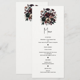 Moodfulla Rustika Trädgårdsblommor Boho Bröllopsme Meny