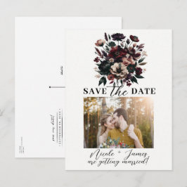 Moodfulla Rustika Trädgårdsblommor Boho Spara Datu Meddelande Vykort