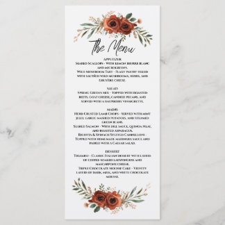 Moodfulla Terrakotta Boho Blommor Meny