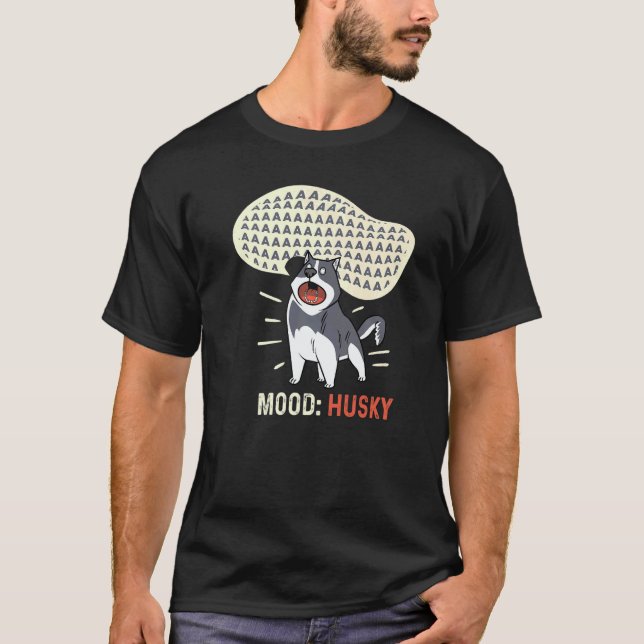 MoodHusky Moody Person   T Shirt (Framsida)