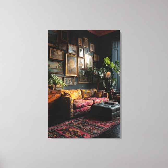 Moodig Eklektisk Galleri Väggyta Vardagsrum Canvastryck (Framsida)