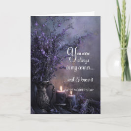 Moodig, elegant mors dag lila mörk blomster  kort