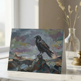Moodig gotisk impasto-korpgåva för henne anteckningskort