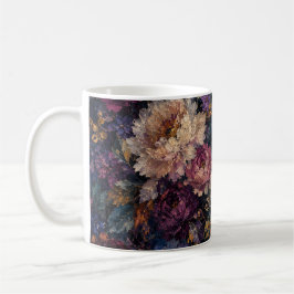 Moodig gotisk impressionistisk blomsterträdgårdshe kaffemugg