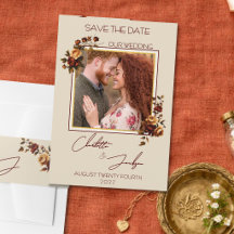 Moodig Rost Rosa Foto Höst Bröllop