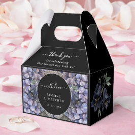 Moodig svart blomsterklassisk tack chic bröllop presentaskar