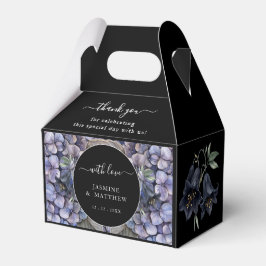 Moodig svart blomsterklassisk tack chic bröllop presentaskar