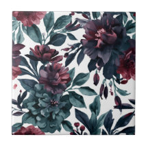 Moodiga akvatintbotaniska blomningar blommig