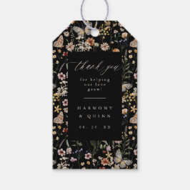Moodiga Blommiga Vildblommhängande Förmånsetikette Presentetikett