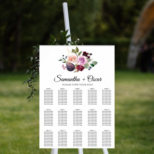Moodiga och rustika burgunderfärgade akvarellblomm poster (Skapare uppladdad)