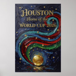 Moodigt smycke konsttryck Houston World Cup 2026 N Poster