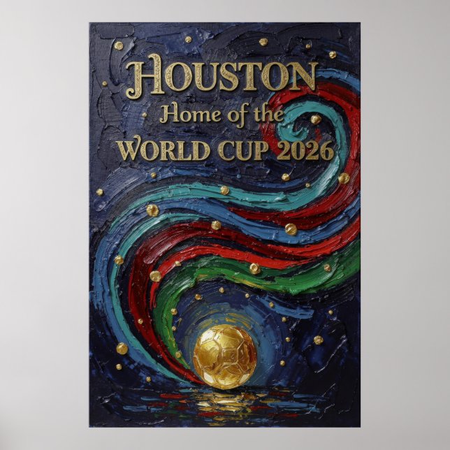 Moodigt smycke konsttryck Houston World Cup 2026 N Poster (Framsidan)