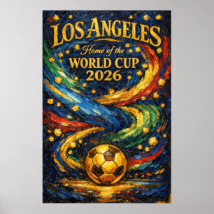 Moodigt smycke konsttryck Los Angeles Hem för fotb Poster