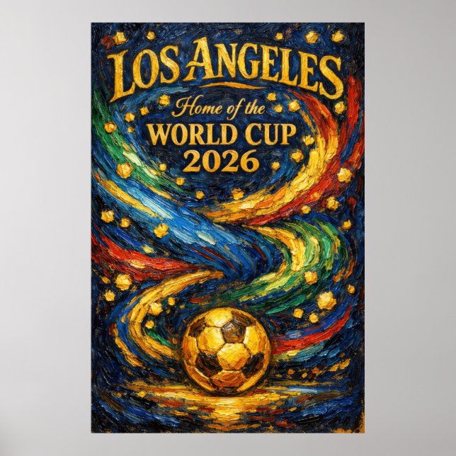 Moodigt smycke konsttryck Los Angeles Hem för fotb Poster (Framsidan)