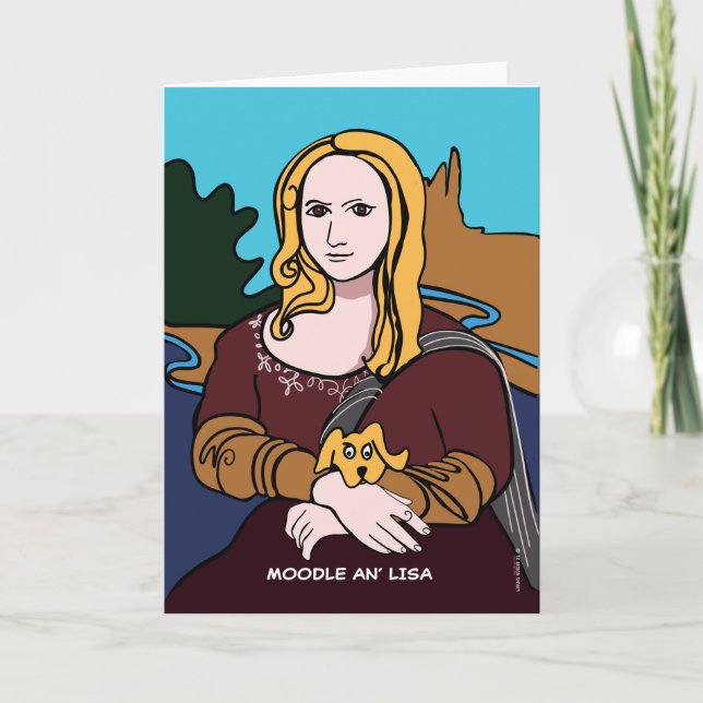 Moodle An'Lisa Rolig hund presentkort Kort (Framsida)
