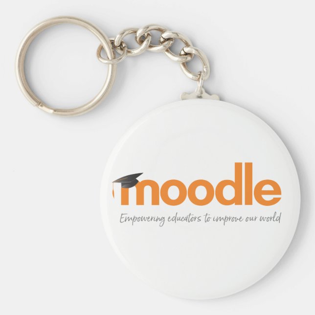 Moodle Round Nyckelring Dekoration (Framsidan)