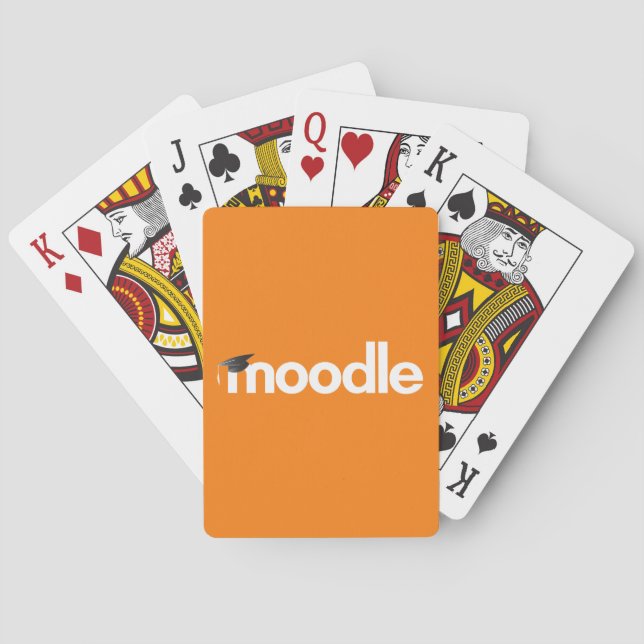 Moodle som leker kort: Orange Spel Kort (Baksidan)