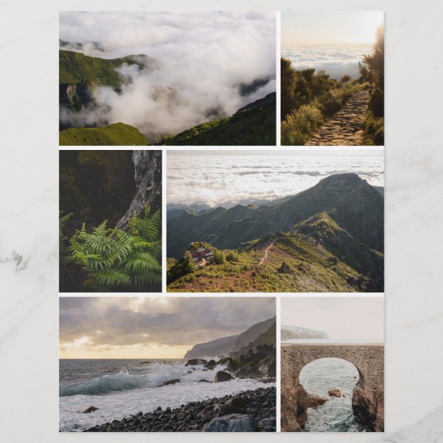 Moody adventure travel Scrapbook paper for cutouts (Framsida)