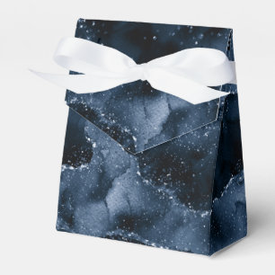 Moody agate Denim Steel Blue Faux Glitter Presentaskar