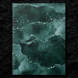 Moody agate | Grönt MalakitRik Jewel Tone Anteckningsbok