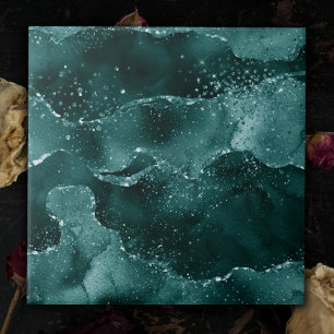 Moody agate Grönt MalakitRik Jewel Tone Kakelplatta