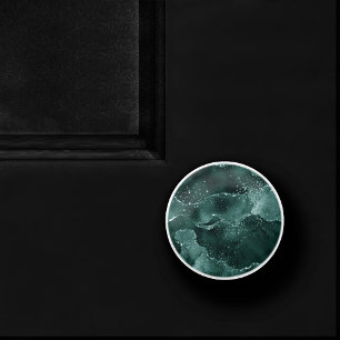 Moody agate Grönt MalakitRik Jewel Tone Knopp