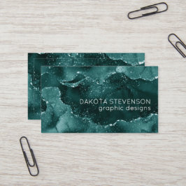 Moody agate | Grönt MalakitRik Jewel Tone Visitkort