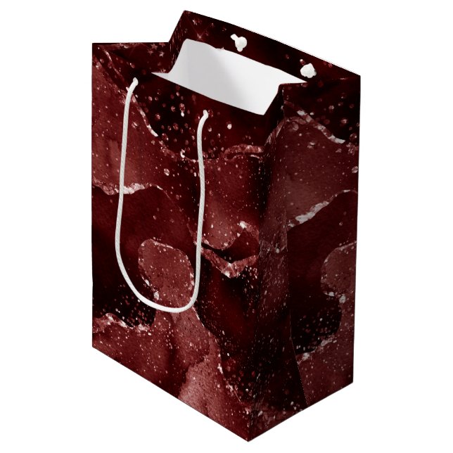 Moody agate | Henna Blood Red Garnet Jewel Tone (Framsidan Vinklad)